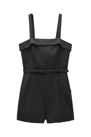 Combi-short ceinture - Noir