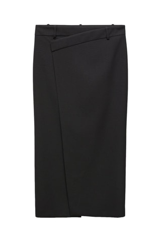 Jupe midi portefeuille - Noir
