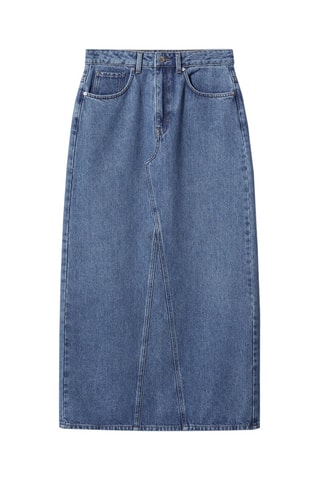 Lange Spijkerrok Blauw