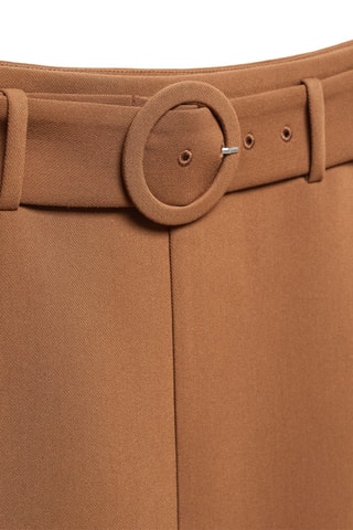 Rok met riem en split Camel