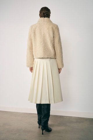 Lyocell Rok met Strik - Ecru