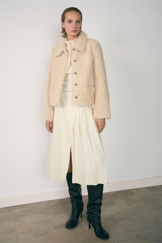 Lyocell Rok met Strik - Ecru