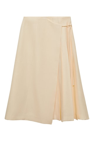 Lyocell Rok met Strik - Ecru