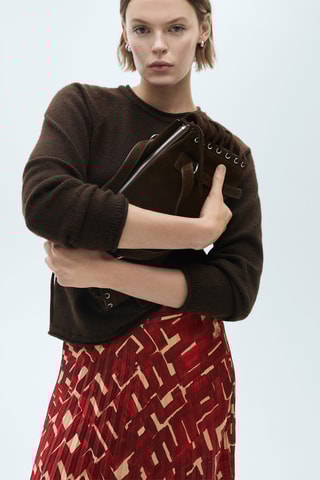 Plissérok met Print - Rood