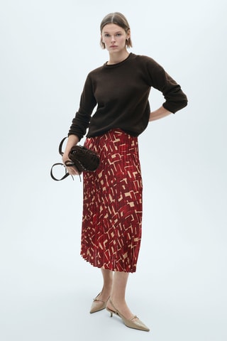 Plissérok met Print - Rood