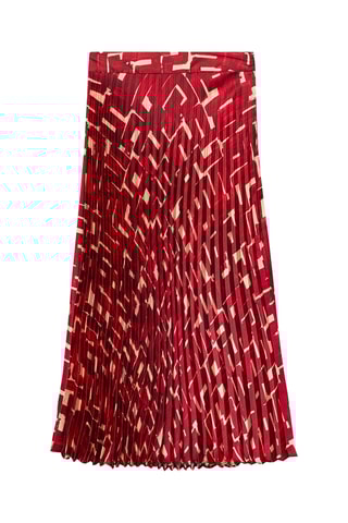 Plissérok met Print - Rood