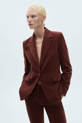Blazer costume velours - Bordeaux