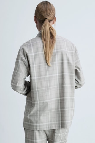 Chemise pyjama flanelle carreaux - Gris