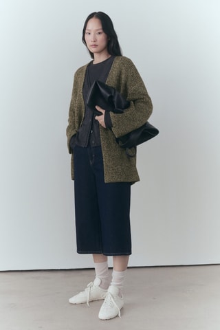 Cardigan maille oversize - Vert