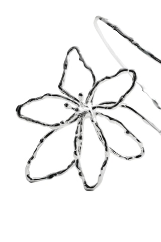 Bracelet fleur irrégulier - Argenté