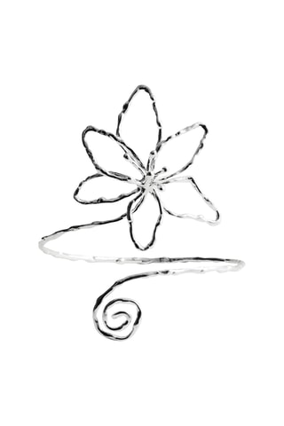 Bracelet fleur irrégulier - Argenté