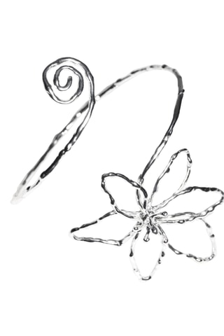 Bracelet fleur irrégulier - Argenté
