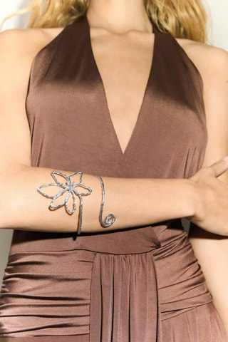 Bracelet fleur irrégulier - Argenté