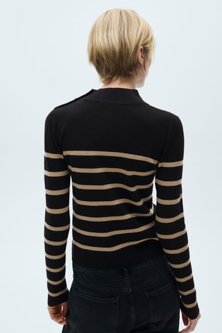 Pull-over boutons épaule - Marron