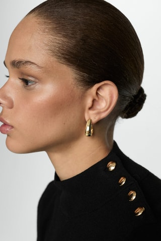 Pull-over boutons épaule - Noir