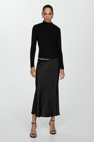 Pull-over boutons épaule - Noir