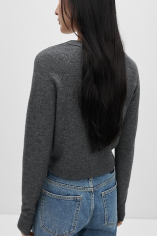 Cardigan laine boutons - Gris foncé