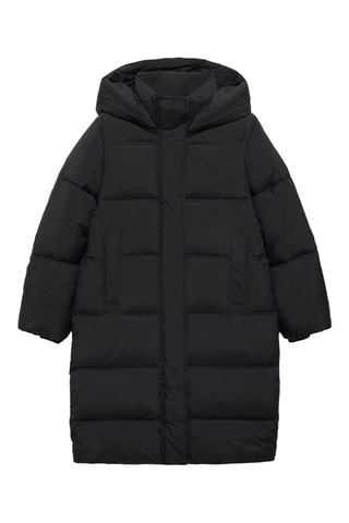Anorak matelassé capuche - Noir