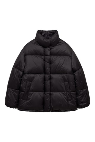 Anorak matelassé à poches - Noir