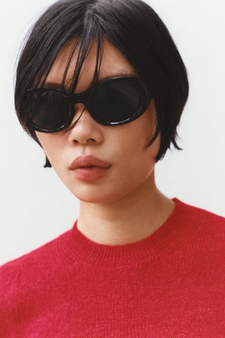 Lunettes de soleil monture plastique - Noir