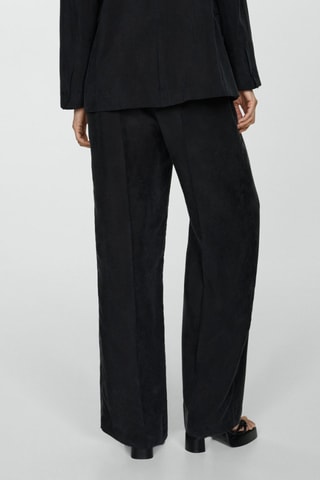 Pantalon cupro droit - Noir