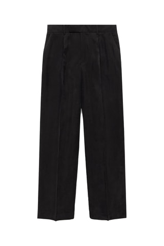 Pantalon cupro droit - Noir