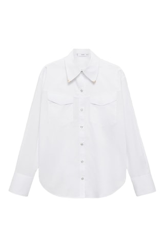 Chemise détails métalliques - Blanc cassé