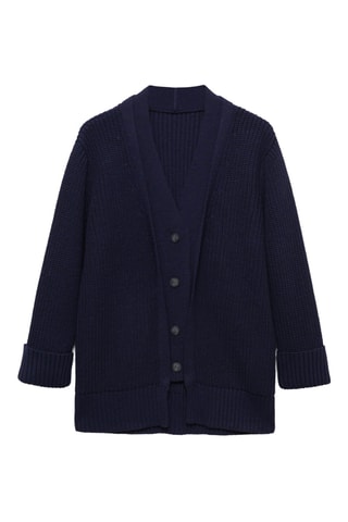 Cardigan boutons oversize - Bleu marine