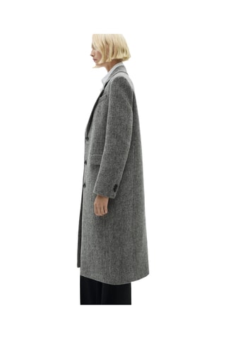 Manteau jaspé en laine - Gris