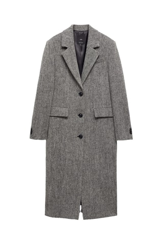 Manteau jaspé en laine - Gris