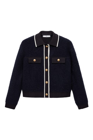 Veste maille boutons - Bleu marine
