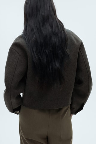 Veste crop poches - Gris