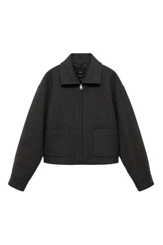 Veste crop poches - Gris