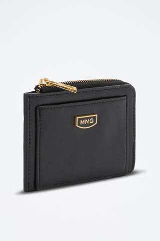 Porte-monnaie similicuir poche - Noir
