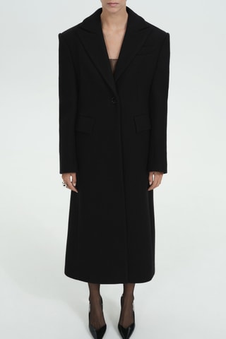 Manteau en laine structuré - Noir