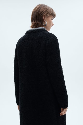 Manteau maille bouclette - Noir