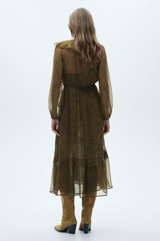 Robe en imprimé cachemire volant - Vert