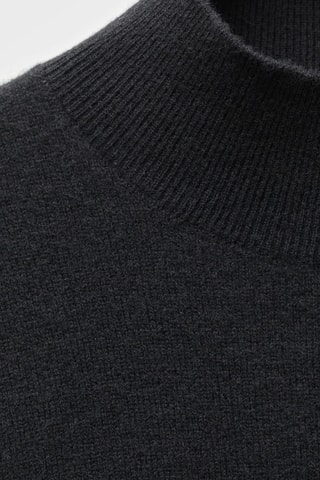 Pull-over 100 % cachemire col montant - Noir