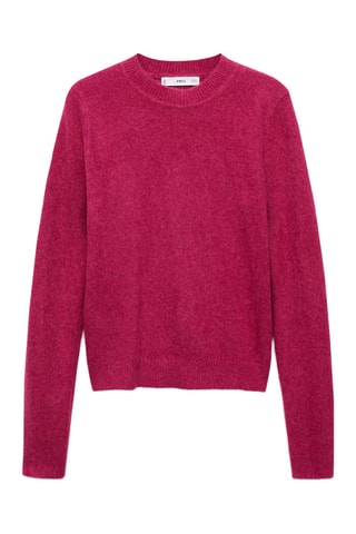 Pull-over maille manches longues - Fuchsia