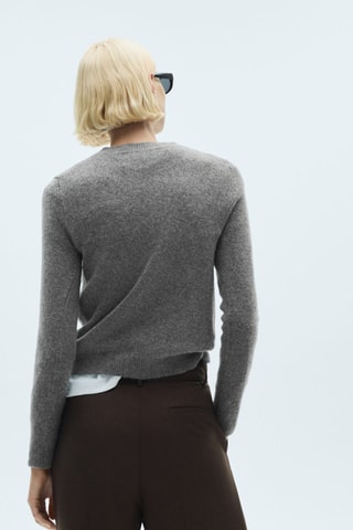 Pull-over maille manches longues - Gris