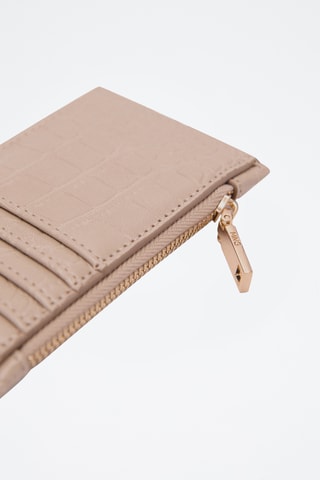 Porte-cartes effet croco - Sable