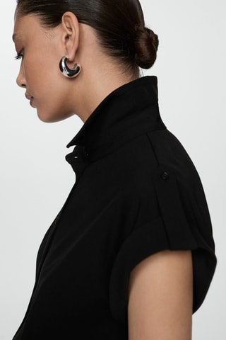 Robe chemisier courte - Noir