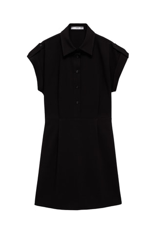 Robe chemisier courte - Noir
