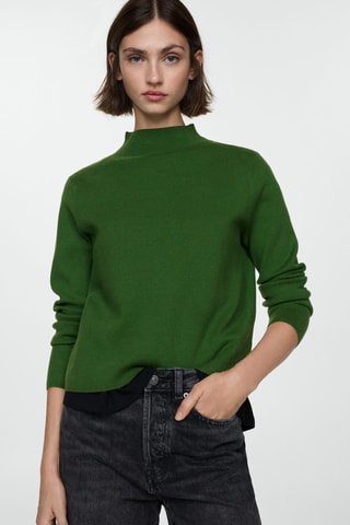 Pull-over col montant - Vert
