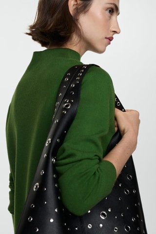 Pull-over col montant - Vert