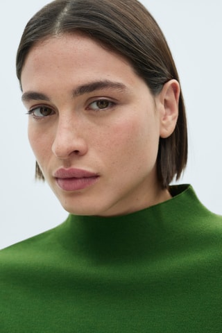 Pull-over col montant - Vert
