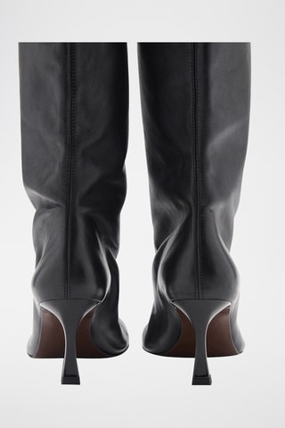Bottes cuir bout rond - Noir
