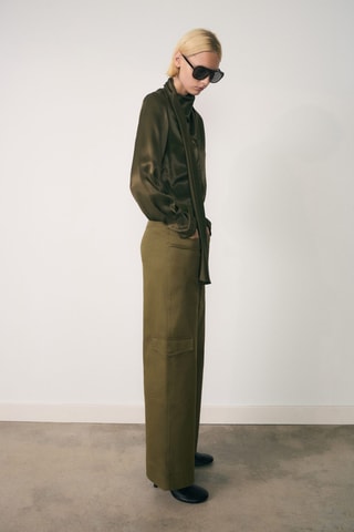 Pantalon cargo ceinture - Kaki