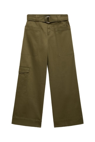 Pantalon cargo ceinture - Kaki