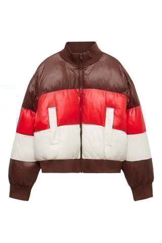 Anorak matelassé tricolore - Marron
